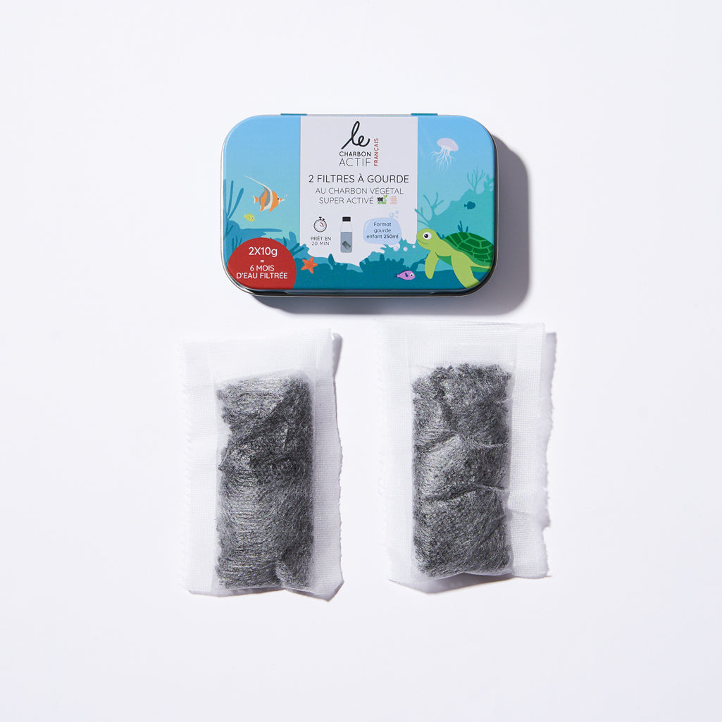 Filtre à eau du robinet pour gourde enfant Le Charbon Actif Français