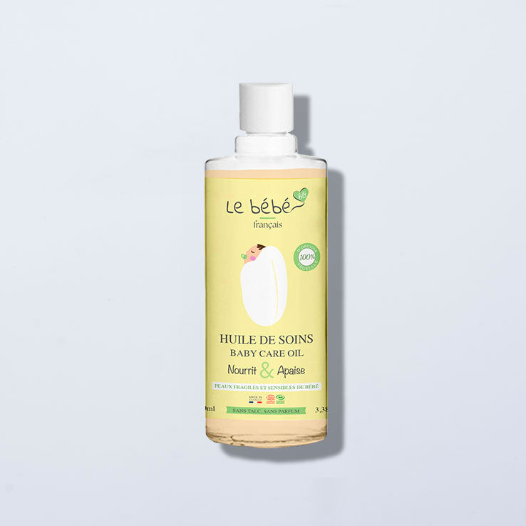 Huile de soins bébé bio massage et bain