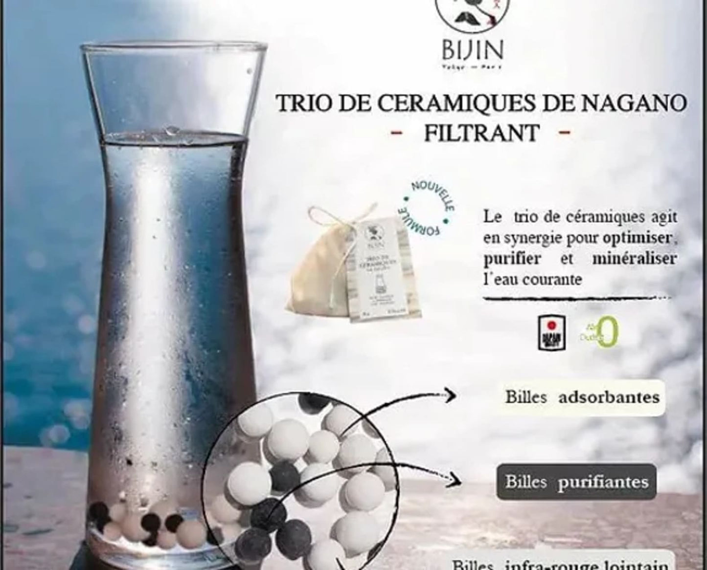 fiche information trio de ceramique de nagano filtrant bijin