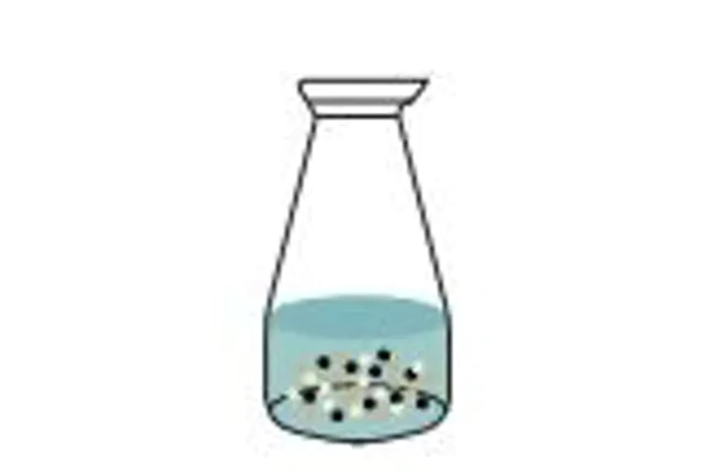 illustration carafe d'eau avec billes de céramique à l'intérieur