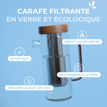 Avantage carafe filtrante en verre Bijin