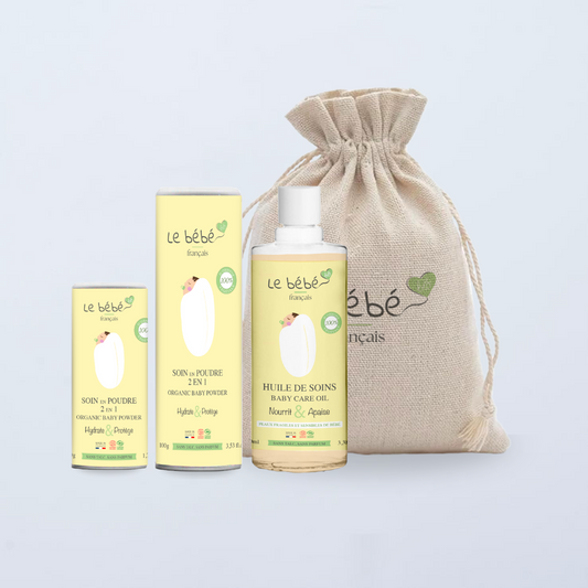 Coffret cadeau naissance : soins bébé bio