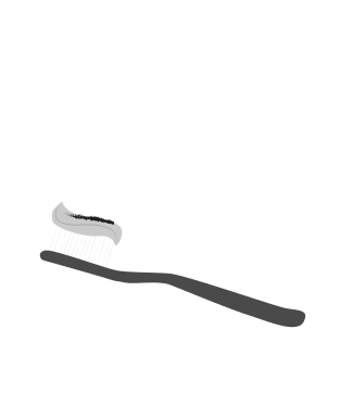 dessin brosse à dents avec dentifrice 