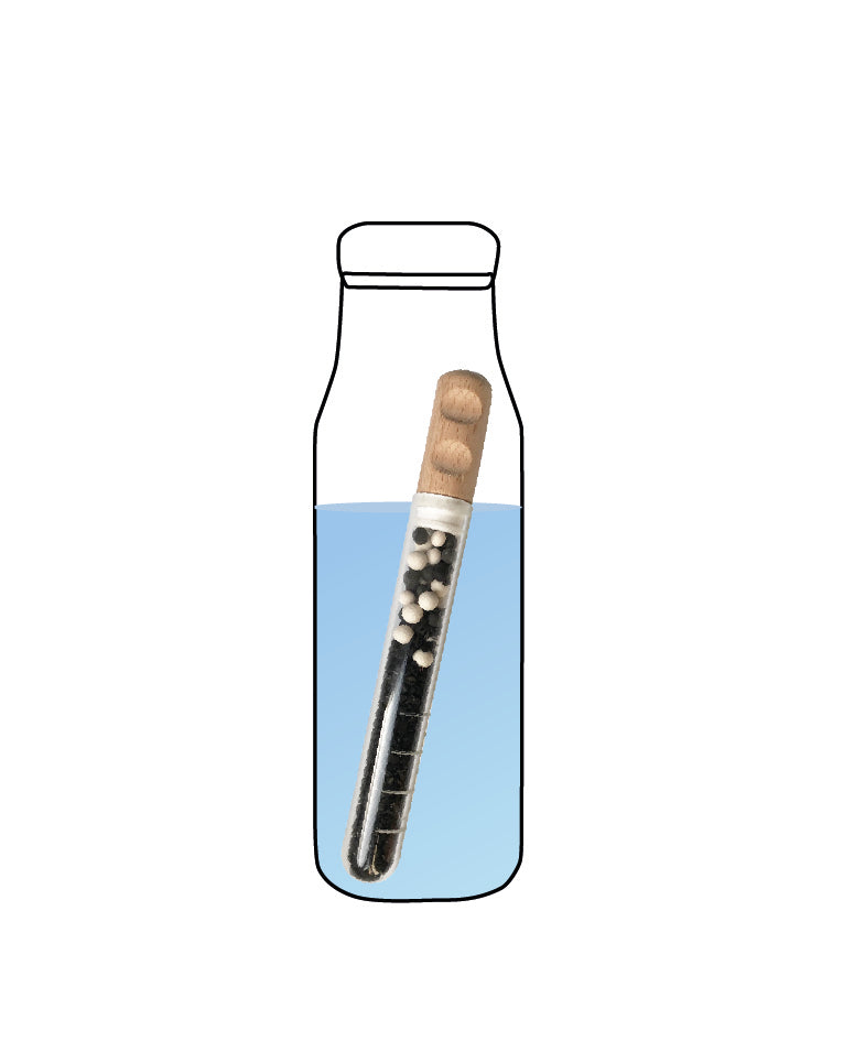 Duo filtrant : céramiques filtrantes + charbon végétal actif