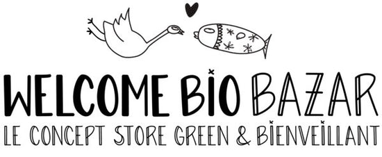 logo marque welcome bio bazar le concept store green
