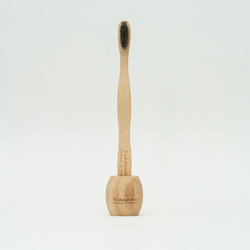 brosse à dents en bambou et porte brosse à dents en bambou