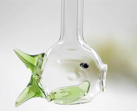 Paille sculptée en verre borosilicate
