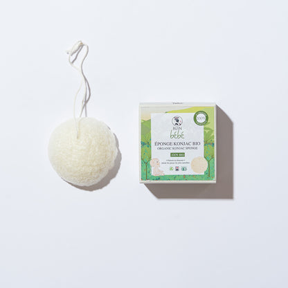 Eponge konjac bio nettoyante bebe japonaise