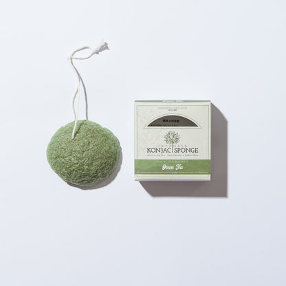 Eponge konjac bio au matcha exfoliante