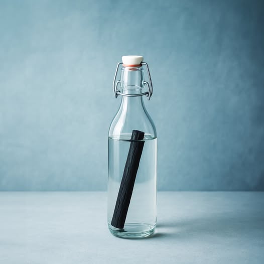 Carafe en verre limonadier + 1 charbon de bambou fin