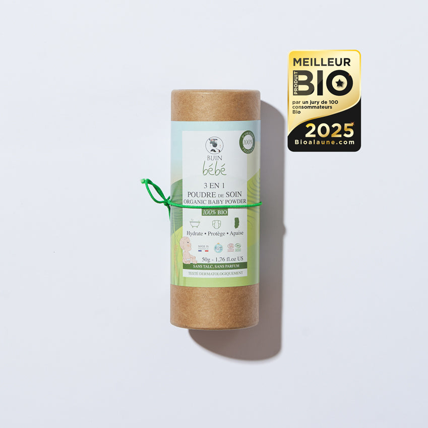 Poudre de soin bio 3 en 1 pour bébé