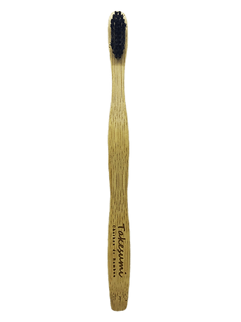 brosse à dents en bambou poils infusés au charbon