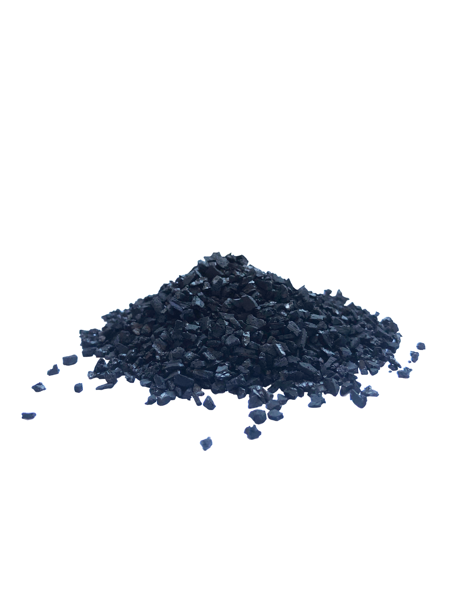 tas de granules de charbon actif